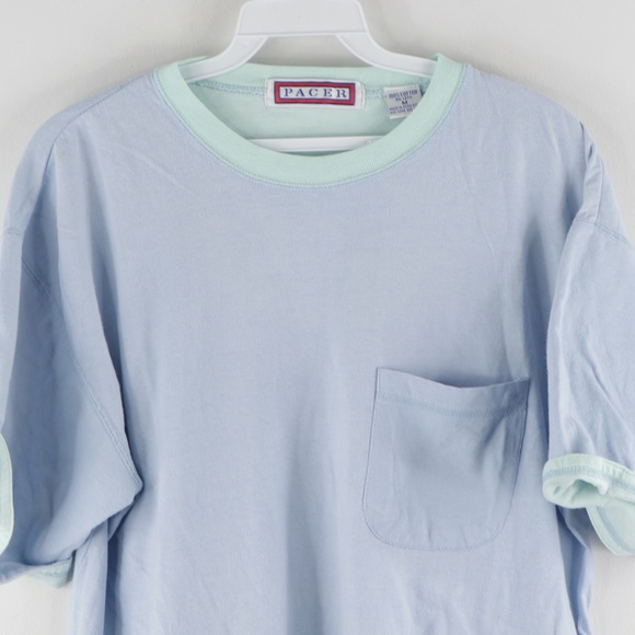 Vintage 90s Streetwear Roll Cuff Blank T Shirt - Picture 2 of 7